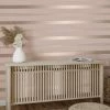 Platinum Rosco Foil Stripe Blush Wallpaper -Modern Rugs Home 30756997
