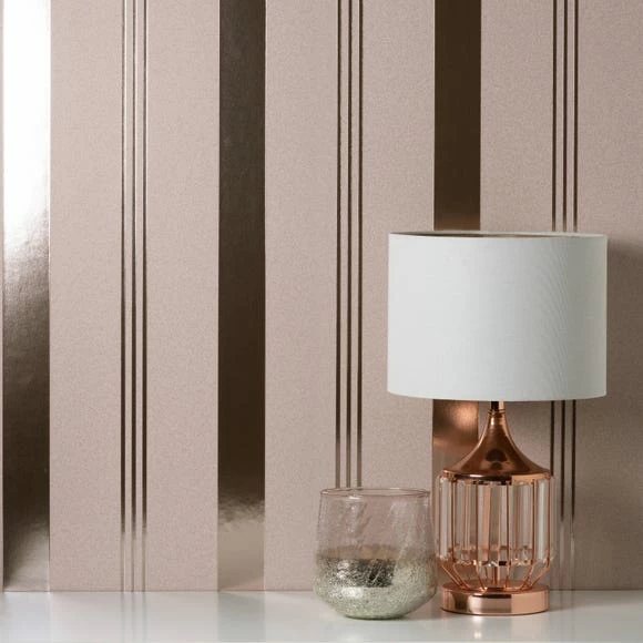 Platinum Rosco Foil Stripe Blush Wallpaper 5 Platinum Rosco Foil Stripe Blush Wallpaper - Image 3