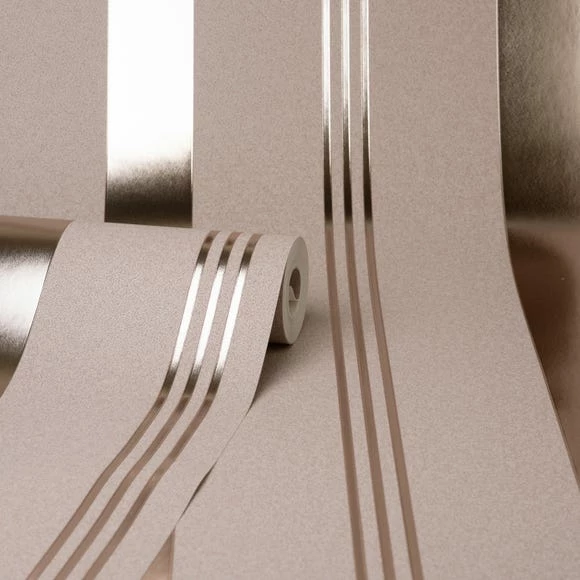 Platinum Rosco Foil Stripe Blush Wallpaper 6 Platinum Rosco Foil Stripe Blush Wallpaper - Image 4