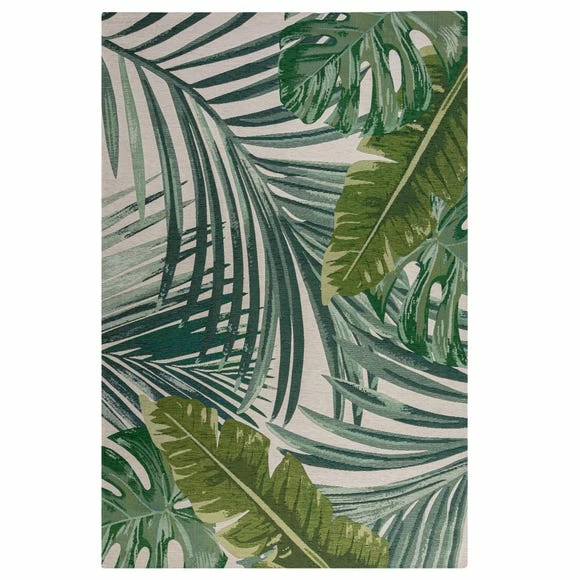 Dunelm Jungle Palm Chenille Rug 4 Dunelm Jungle Palm Chenille Rug - Image 2