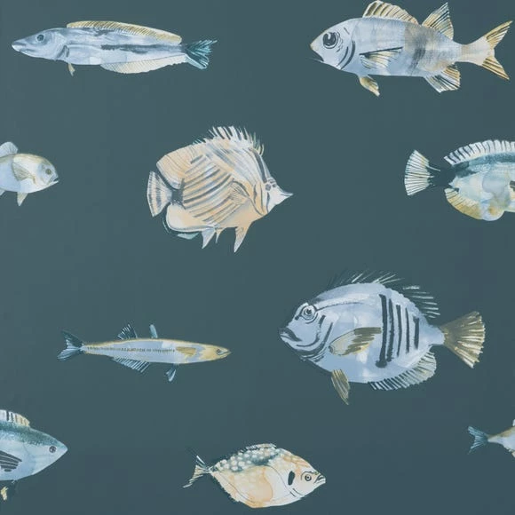 Dunelm Watercolour Fish Wallpaper 4 Dunelm Watercolour Fish Wallpaper - Image 2