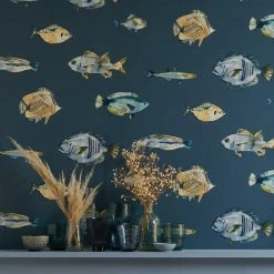 Dunelm Watercolour Fish Wallpaper 10 Dunelm Watercolour Fish Wallpaper -Modern Rugs Home 30757402 alt03