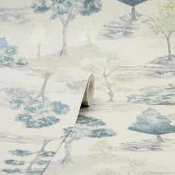 Dunelm Tree Green Wallpaper -Modern Rugs Home 30757410 alt02