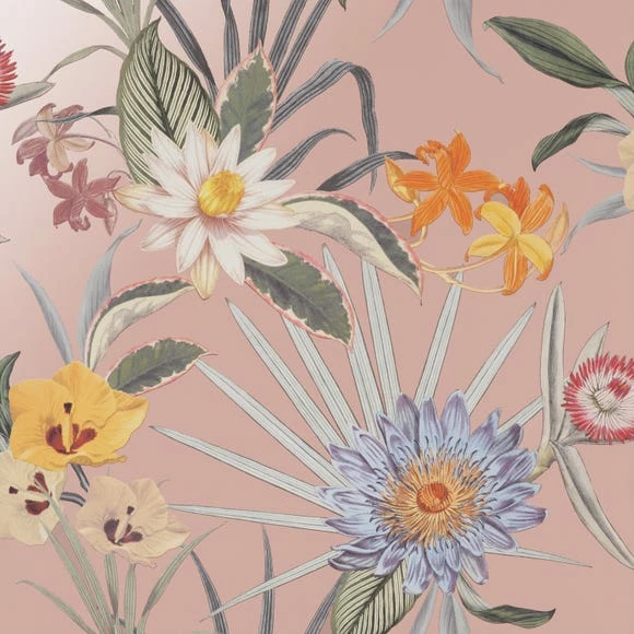Dunelm Tropical Floral Blush Wallpaper 4 Dunelm Tropical Floral Blush Wallpaper - Image 2