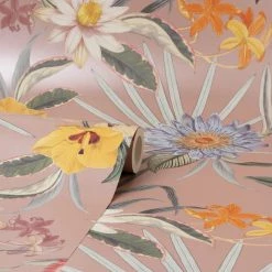 Dunelm Tropical Floral Blush Wallpaper 9 Dunelm Tropical Floral Blush Wallpaper -Modern Rugs Home 30757412 alt02