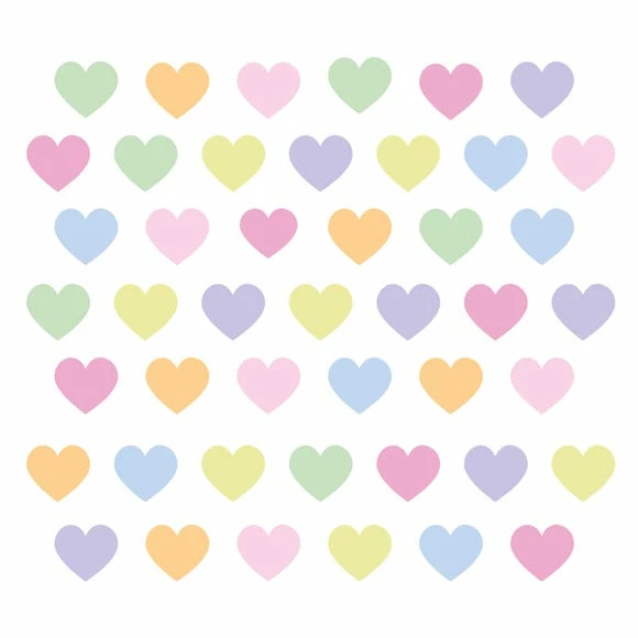 Dunelm Seersucker Hearts Pastel Wall Stickers 4 Dunelm Seersucker Hearts Pastel Wall Stickers - Image 2