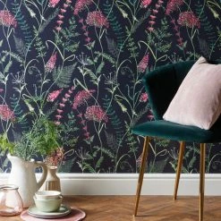 Dorma Winter Garden Navy Wallpaper 11 Dorma Winter Garden Navy Wallpaper -Modern Rugs Home 30757454 alt04