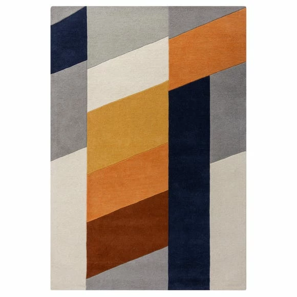 Dunelm Laken Geometric Wool Rug 4 Dunelm Laken Geometric Wool Rug - Image 2