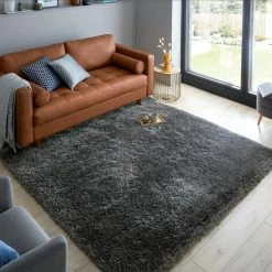 Dunelm Jewel Shaggy Square Rug