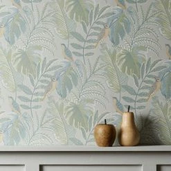 Dunelm Tropical Pastel Grey Wallpaper 11 Dunelm Tropical Pastel Grey Wallpaper -Modern Rugs Home 30759606 alt04