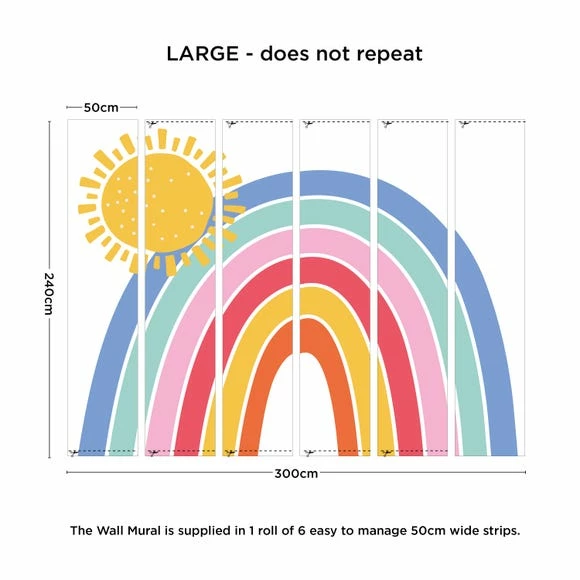 Dunelm Rainbow Mural 4 Dunelm Rainbow Mural - Image 2