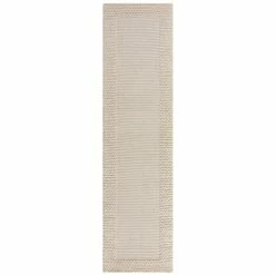 Dunelm Pebble Wool Border Runner -Modern Rugs Home 30760058 alt01