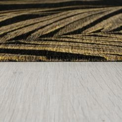 Dunelm Gold Palm Leaf Rug -Modern Rugs Home 30760089 alt03