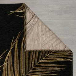 Dunelm Gold Palm Leaf Rug -Modern Rugs Home 30760089 alt04