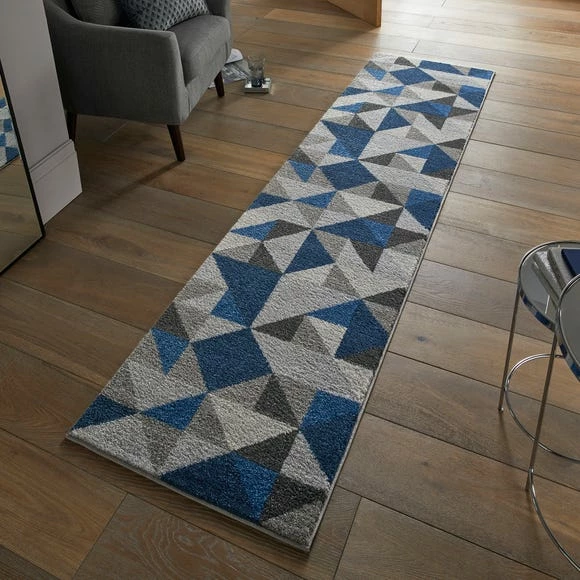Dunelm Geo Squares Runner 3 Dunelm Geo Squares Runner