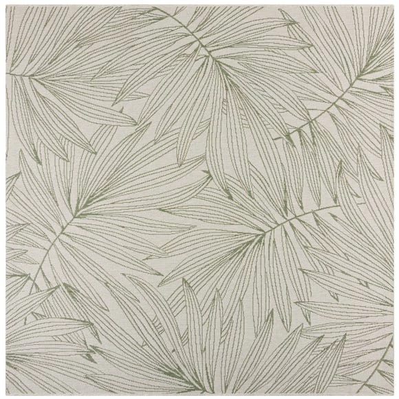 Dunelm Tropical Leaves Indoor Outdoor Square Rug 4 Dunelm Tropical Leaves Indoor Outdoor Square Rug - Image 2