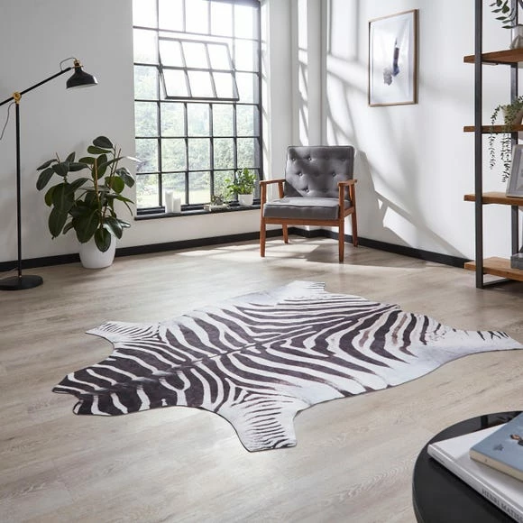 Think Rugs Faux Zebra Print Rug 3 Think Rugs Faux Zebra Print Rug