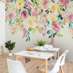 Dunelm Watercolour Florals Mural -Modern Rugs Home 30764176 alt01