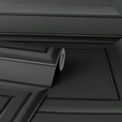 Dunelm Square Panel Black Wallpaper 8 Dunelm Square Panel Black Wallpaper -Modern Rugs Home 30769102 alt02