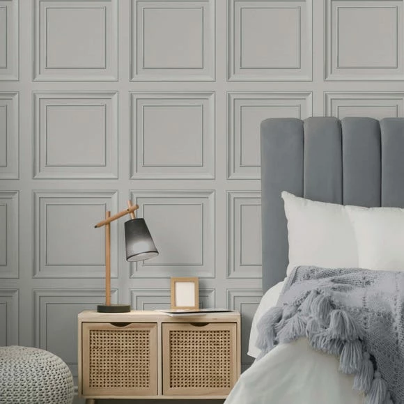 Dunelm Square Panel Grey Wallpaper 3 Dunelm Square Panel Grey Wallpaper