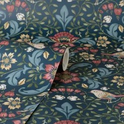 Dunelm Ruskin Navy Wallpaper 9 Dunelm Ruskin Navy Wallpaper -Modern Rugs Home 30770287 alt02