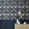 Dunelm Safari Walk Navy Wallpaper 1 Dunelm Safari Walk Navy Wallpaper -Modern Rugs Home 30770289