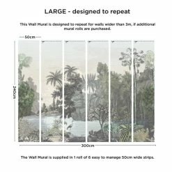 Dunelm Vintage Tropical Multi Mural -Modern Rugs Home 30770349 alt04