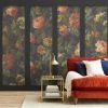 Dunelm Vintage Floral Black Mural 2 Dunelm Vintage Floral Black Mural -Modern Rugs Home 30770412