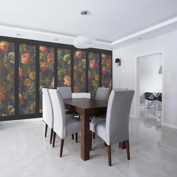 Dunelm Vintage Floral Black Mural 5 Dunelm Vintage Floral Black Mural - Image 3