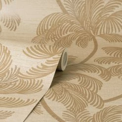 Dunelm Palm Print Natural Wallpaper 9 Dunelm Palm Print Natural Wallpaper -Modern Rugs Home 30770687 alt02