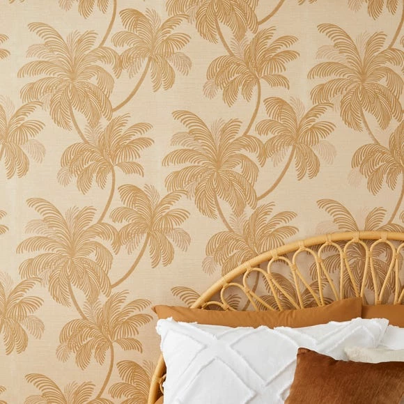 Dunelm Palm Print Natural Wallpaper 7 Dunelm Palm Print Natural Wallpaper - Image 5