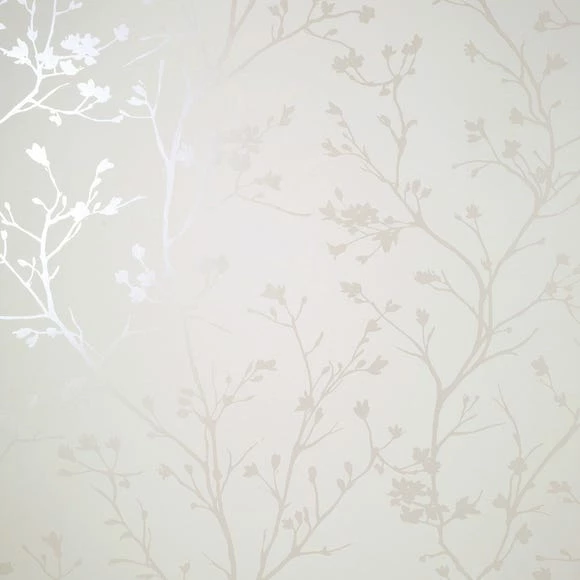 Dunelm Ivory Sprig Natural Wallpaper 4 Dunelm Ivory Sprig Natural Wallpaper - Image 2