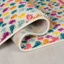 Dunelm Rainbow Spot Berber Rug -Modern Rugs Home 30771197 alt04