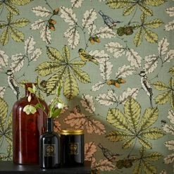 Natural History Museum Arboretum Lilypad Wallpaper -Modern Rugs Home 30772704 alt04