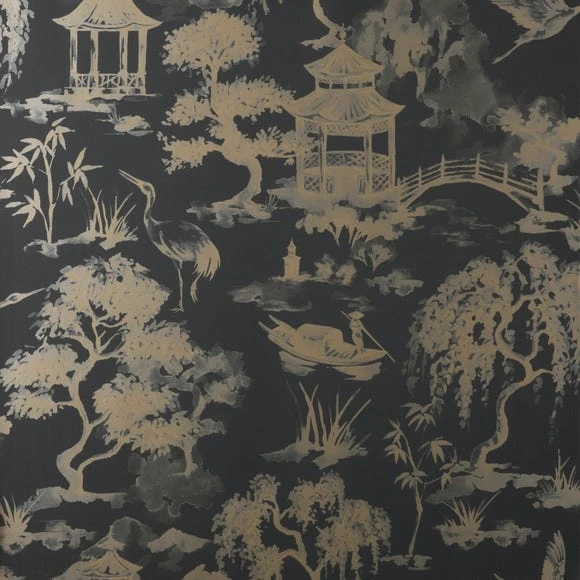 Dunelm Watercolour Scene Raven Wallpaper 4 Dunelm Watercolour Scene Raven Wallpaper - Image 2