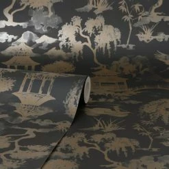 Dunelm Watercolour Scene Raven Wallpaper 7 Dunelm Watercolour Scene Raven Wallpaper -Modern Rugs Home 30776364 alt02