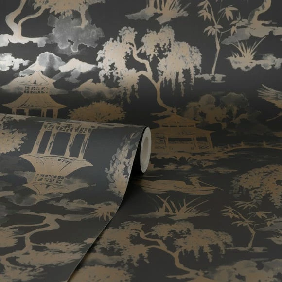 Dunelm Watercolour Scene Raven Wallpaper 5 Dunelm Watercolour Scene Raven Wallpaper - Image 3