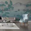 Dunelm Cranes Teal Mural 1 Dunelm Cranes Teal Mural -Modern Rugs Home 30776368