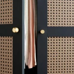 Brewster Cane Charcoal Natural Self Adhesive Wallpaper -Modern Rugs Home 30780876 alt05