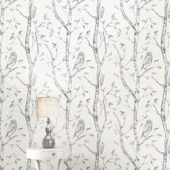 NuWallpaper Woods Grey Self Adhesive Wallpaper