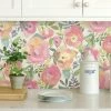 NuWallpaper Peachy Keen Pink Self Adhesive Wallpaper -Modern Rugs Home 30782446