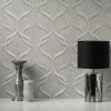 Fine Décor Wallpaper Milano Wave Grey Vinyl Wallpaper