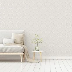Fine Décor Wallpaper Milano Wave Off White Vinyl Wallpaper