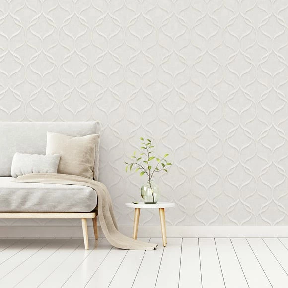 Fine Décor Wallpaper Milano Wave Off White Vinyl Wallpaper 3 Fine Décor Wallpaper Milano Wave Off White Vinyl Wallpaper