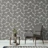 Fine Décor Wallpaper Larson Leaf Charcoal Wallpaper 2 Fine Décor Wallpaper Larson Leaf Charcoal Wallpaper -Modern Rugs Home 30782528