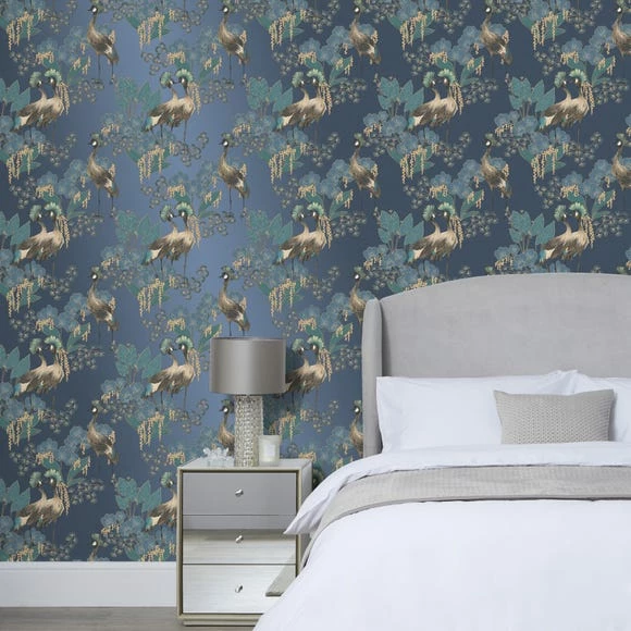 Dunelm Mariba Navy Wallpaper 3 Dunelm Mariba Navy Wallpaper