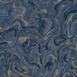 Fine Décor Wallpaper Marble Navy Wallpaper -Modern Rugs Home 30782549 alt05