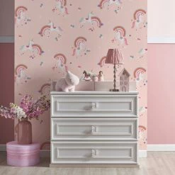 Dunelm Metallic Unicorn Wallpaper