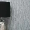 Crown Wallpaper Bergamo Leather Texture Dark Grey And Silver Vinyl Wallpaper -Modern Rugs Home 30782580