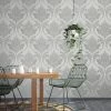 Crown Wallpaper Zahra Silver And Grey Wallpaper 1 Crown Wallpaper Zahra Silver And Grey Wallpaper -Modern Rugs Home 30782581